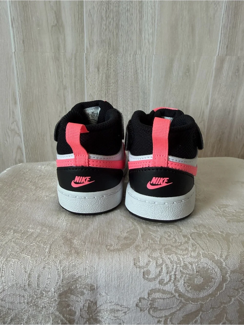 Nike Kids High-Top Sneakers - White, Black & Hot Pink